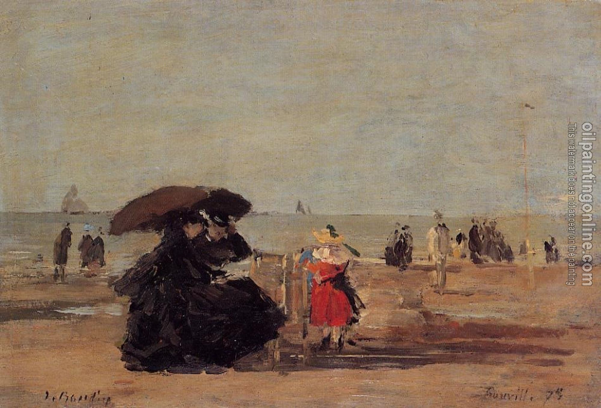 Boudin, Eugene - Trouville, Beach Scene